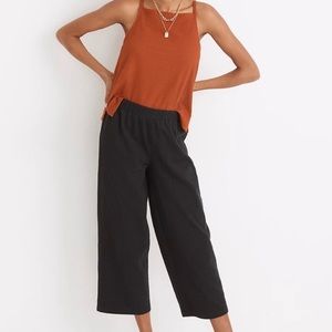 Madewell seersucker cropped pull-on pants